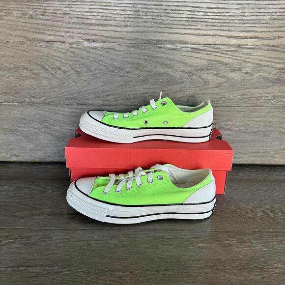 Converse Men's 5.5 Chuck 70 Low 'Psychedelic Hoops' in Ghost Green